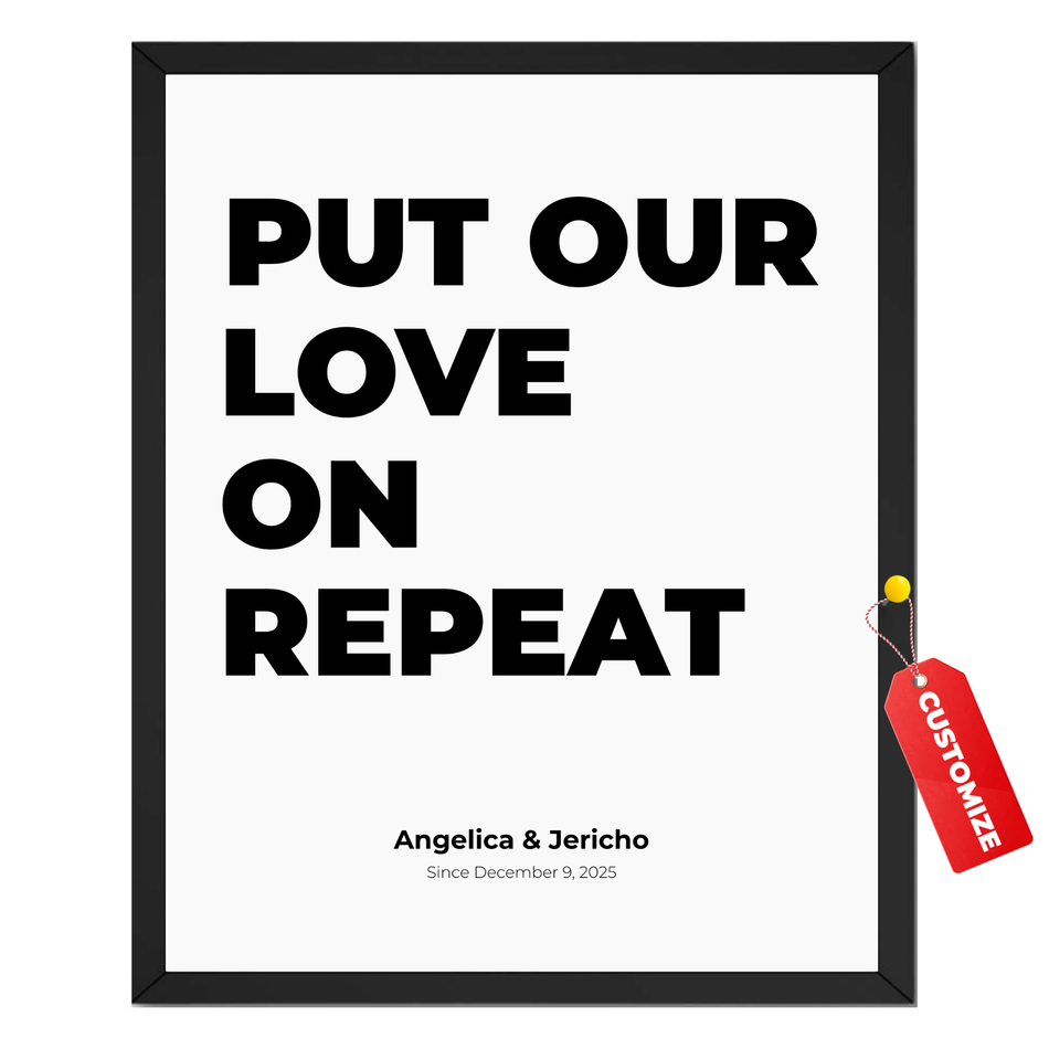 Personalized Love Quote Print: Romantic Typography Poster and Canvas