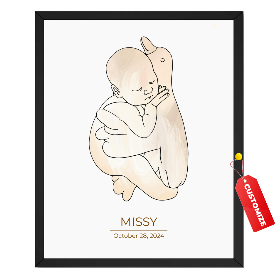 Personalized Custom Baby Print: Customized Birth Date Poster and Canvas