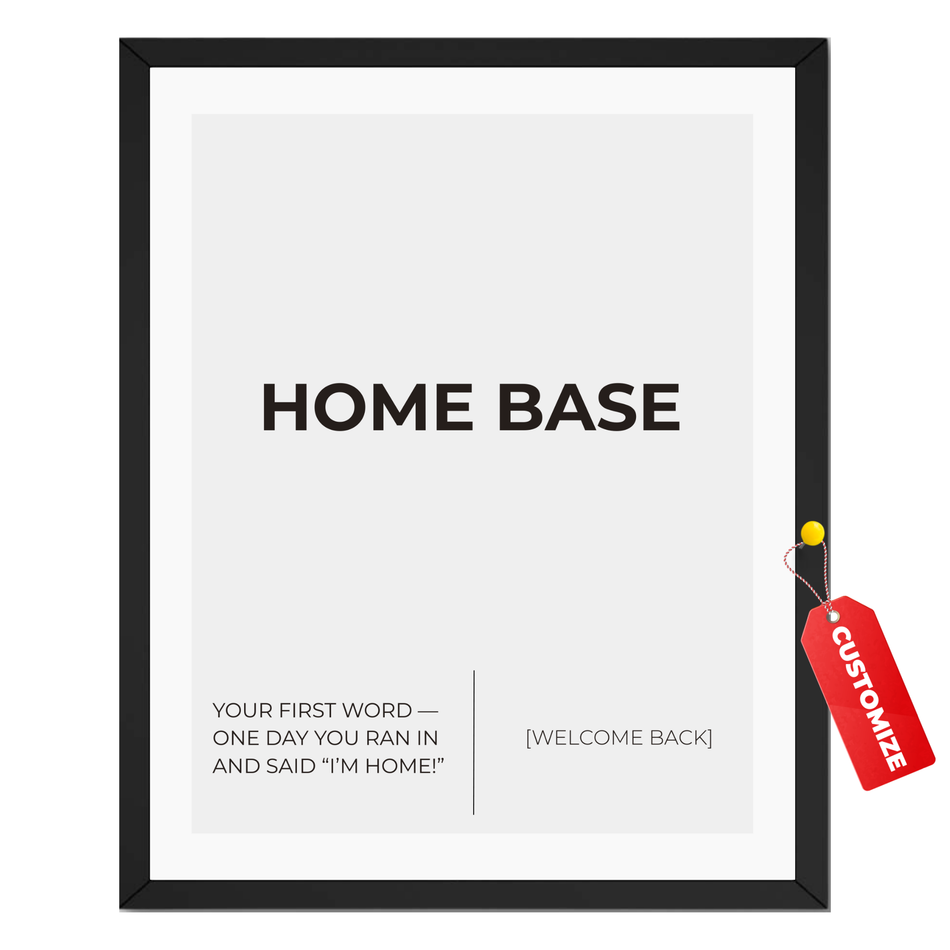 Personalized Family Wall Art Print: Custom Home Saying Poster and Canvas