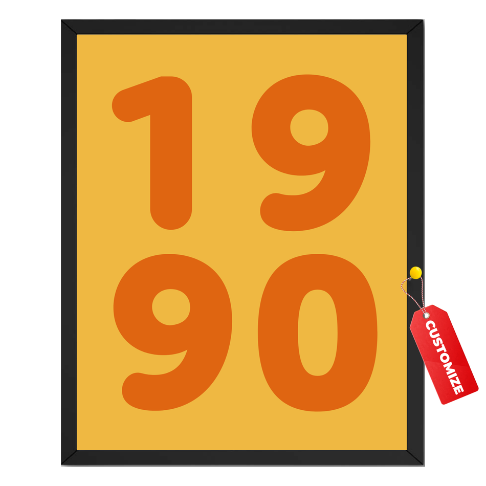Personalized Year Print – Custom Birth Year Poster and Canvas