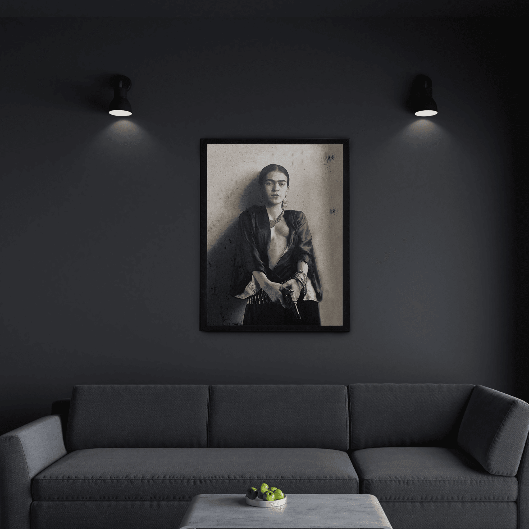 InkFlow Vintage Mexican Painter Self Portrait Poster - Retro Photography Art - Wall Art for Living Room, Bedroom, Office - Gift for Him & Her - 8x10 UNFRAMED Wall Art - Infinity Beyond Crafts