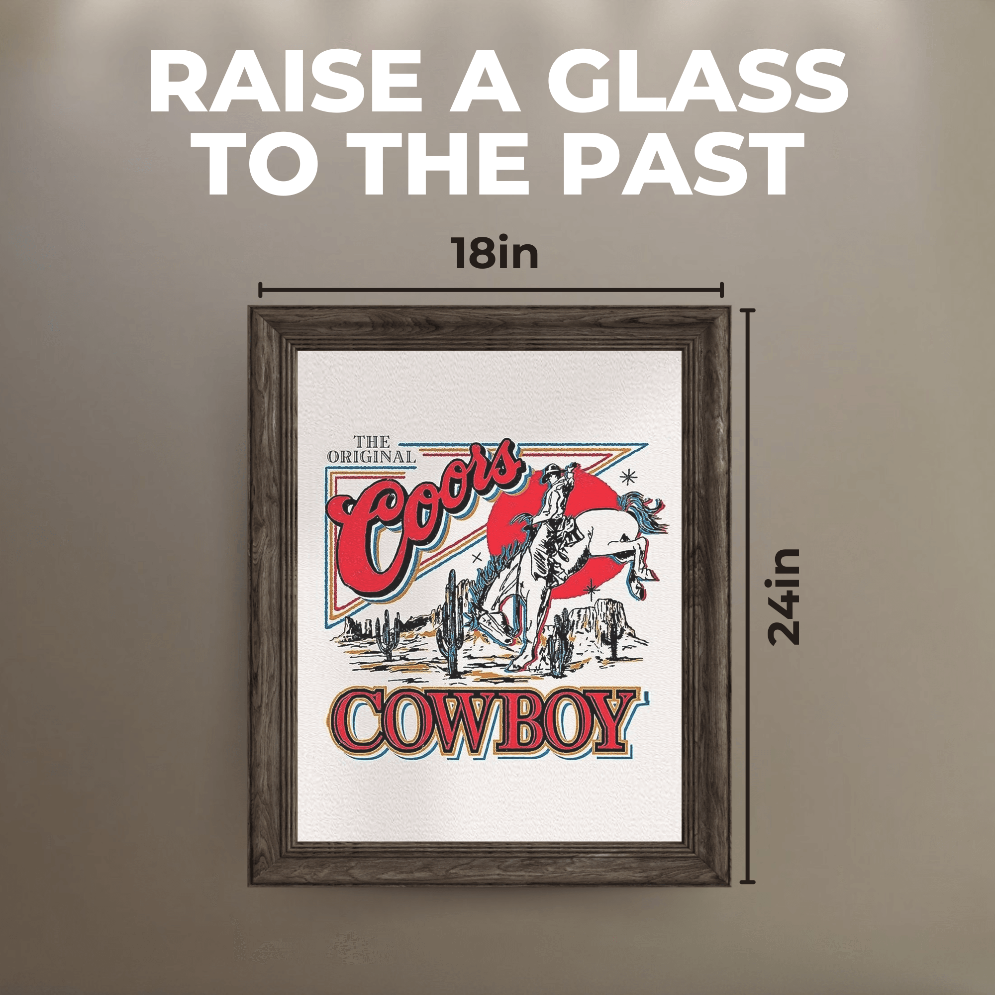 InkFlow Vintage Cowboy Beer Poster - Classic Beer Label Print - Retro Advertising Art - American Icon Art - Graffiti Art - Great Bedroom or Living Room Decor - 8x10 UNFRAMED Wall Art - Infinity Beyond Crafts
