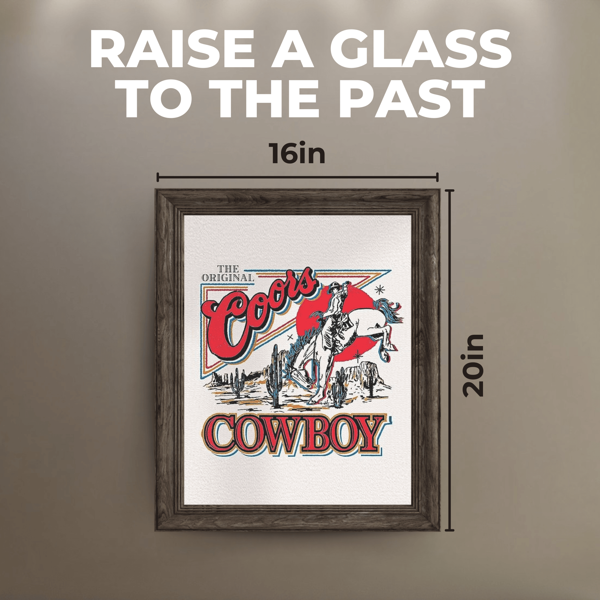 InkFlow Vintage Cowboy Beer Poster - Classic Beer Label Print - Retro Advertising Art - American Icon Art - Graffiti Art - Great Bedroom or Living Room Decor - 8x10 UNFRAMED Wall Art - Infinity Beyond Crafts