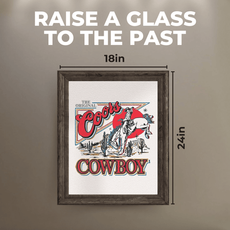 InkFlow Vintage Cowboy Beer Poster - Classic Beer Label Print - Retro Advertising Art - American Icon Art - Graffiti Art - Great Bedroom or Living Room Decor - 8x10 UNFRAMED Wall Art - Infinity Beyond Crafts