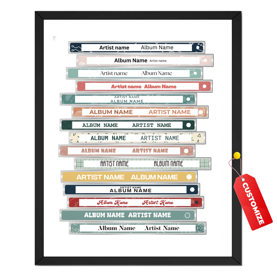 Personalized Music Collection Print - Custom Artist Album Poster