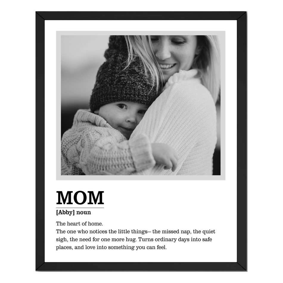 Personalized Mom Quote Print | Custom Family Photo Definition Wall Art