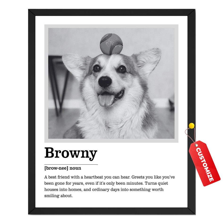 Pet Quote Print | Custom Dog Photo Definition Wall Art