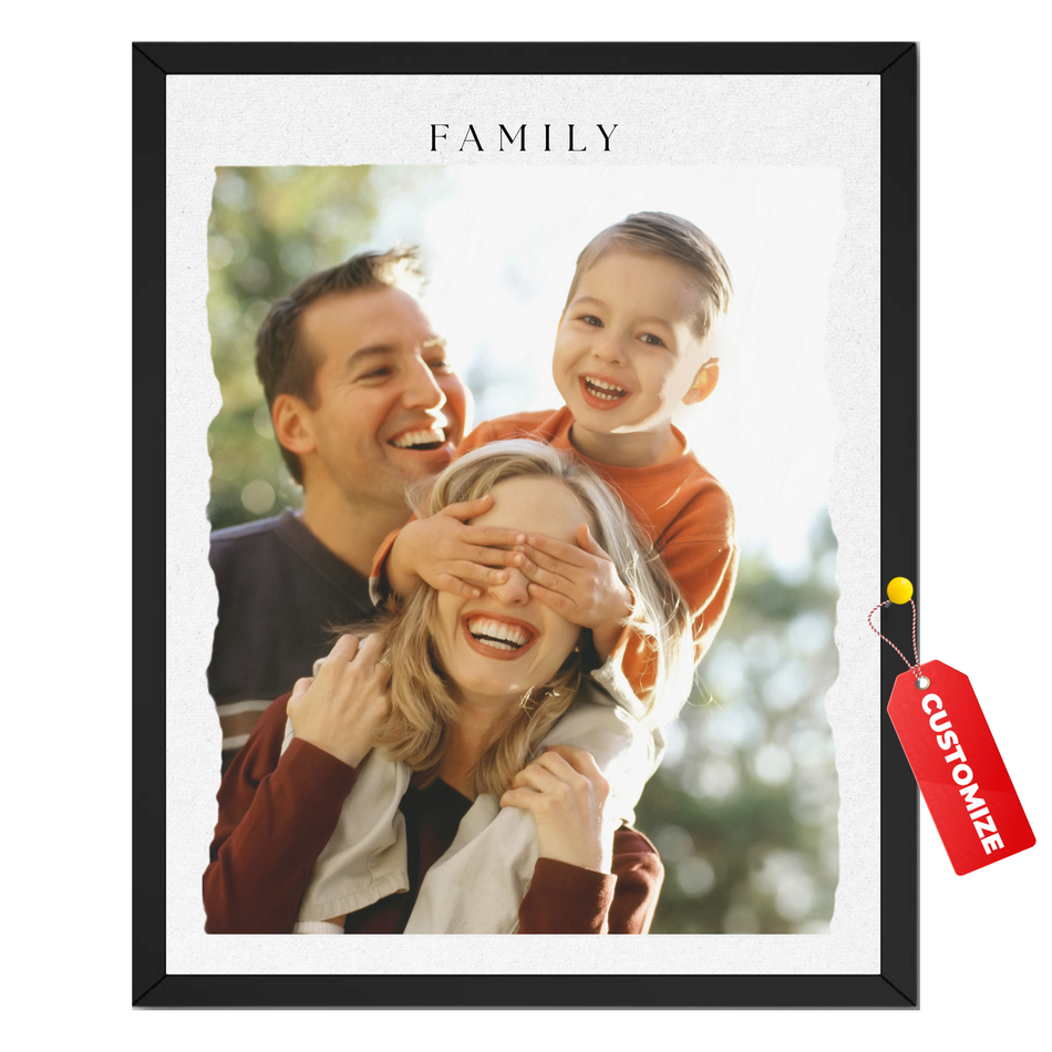 Family Love Print | Custom Family Photo Portrait Wall Art
