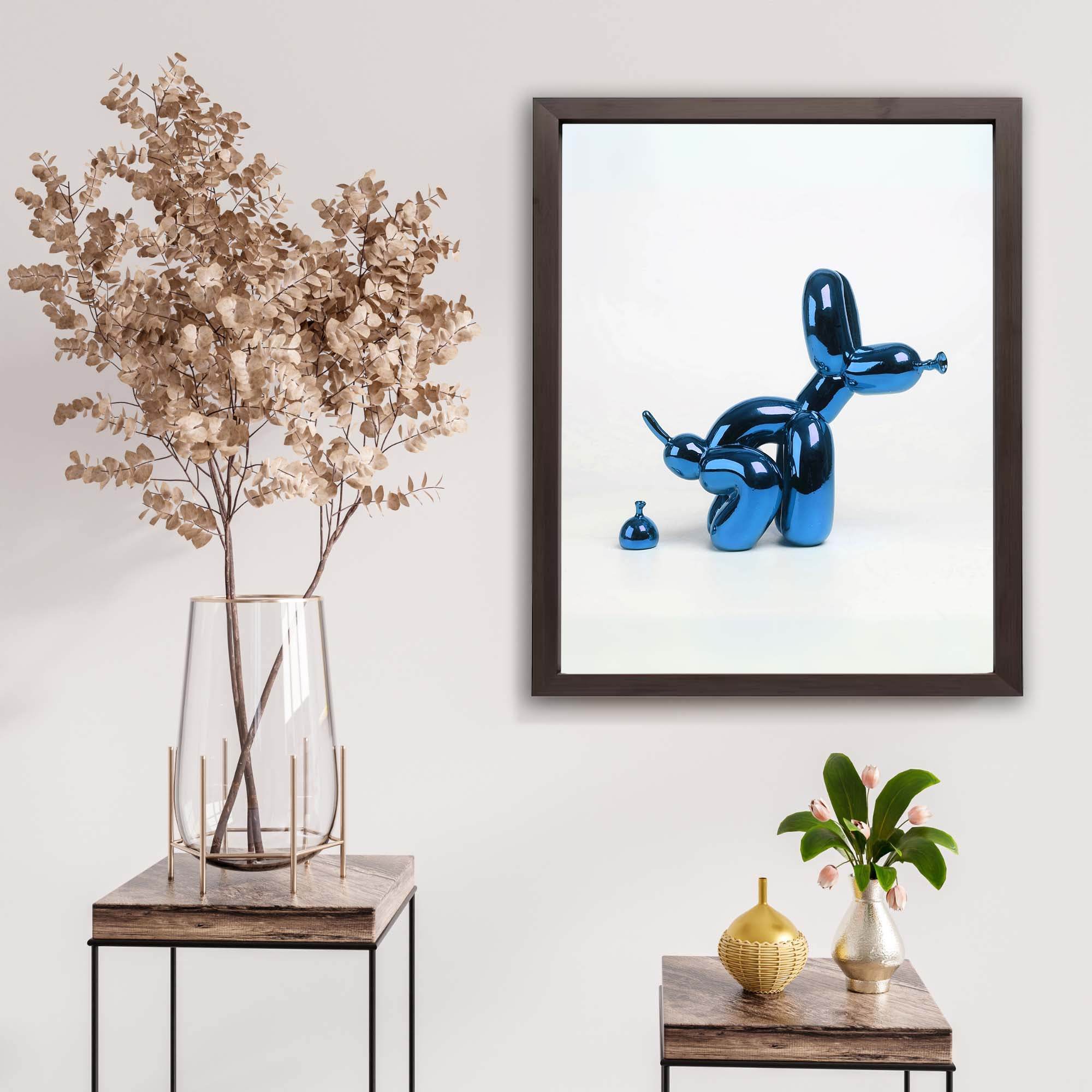 InkFlow Balloon Dog Pooping Poster - Bold and Funny Pop Art Animal Wall Art for Bedroom, Living Room or Office - Unique Quirky Gift for Dog & Art Fans - 8x10 Unframed Canvas Wall Art - Infinity Beyond Crafts