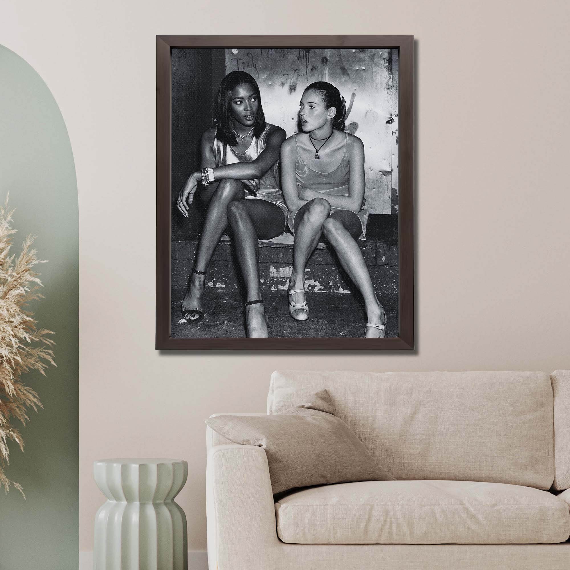 InkFlow Fashion Icon Poster - Elegant Black and White Photography of Supermodels for Home, Living Room, or Bedroom Décor - 8x10 Unframed Wall Art - Infinity Beyond Crafts