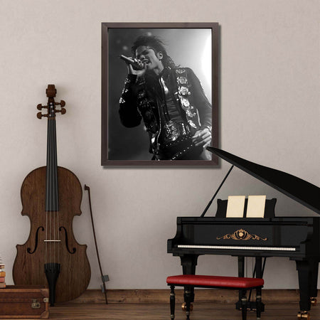 InkFlow Michael Jackson Poster - Iconic Music Legend Wall Art for Home, Office, Bedroom, or Living Room Décor - Bold and Timeless Statement Artwork Print - 8x10 Unframed Canvas Wall Art - Infinity Beyond Crafts