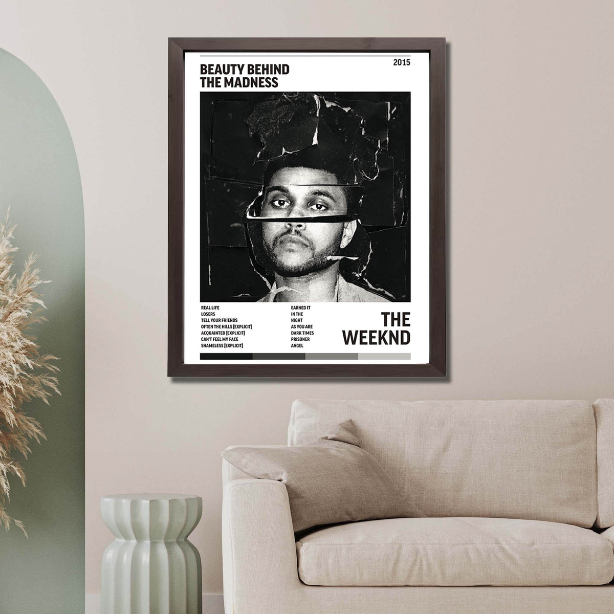 InkFlow Beauty Behind the Madness Music Poster - Iconic Pop Art Print for Music Lovers, Inspirational Wall Decor for Home, Office, and Music Enthusiasts - 8x10 Unframed Canvas Wall Art - Infinity Beyond Crafts