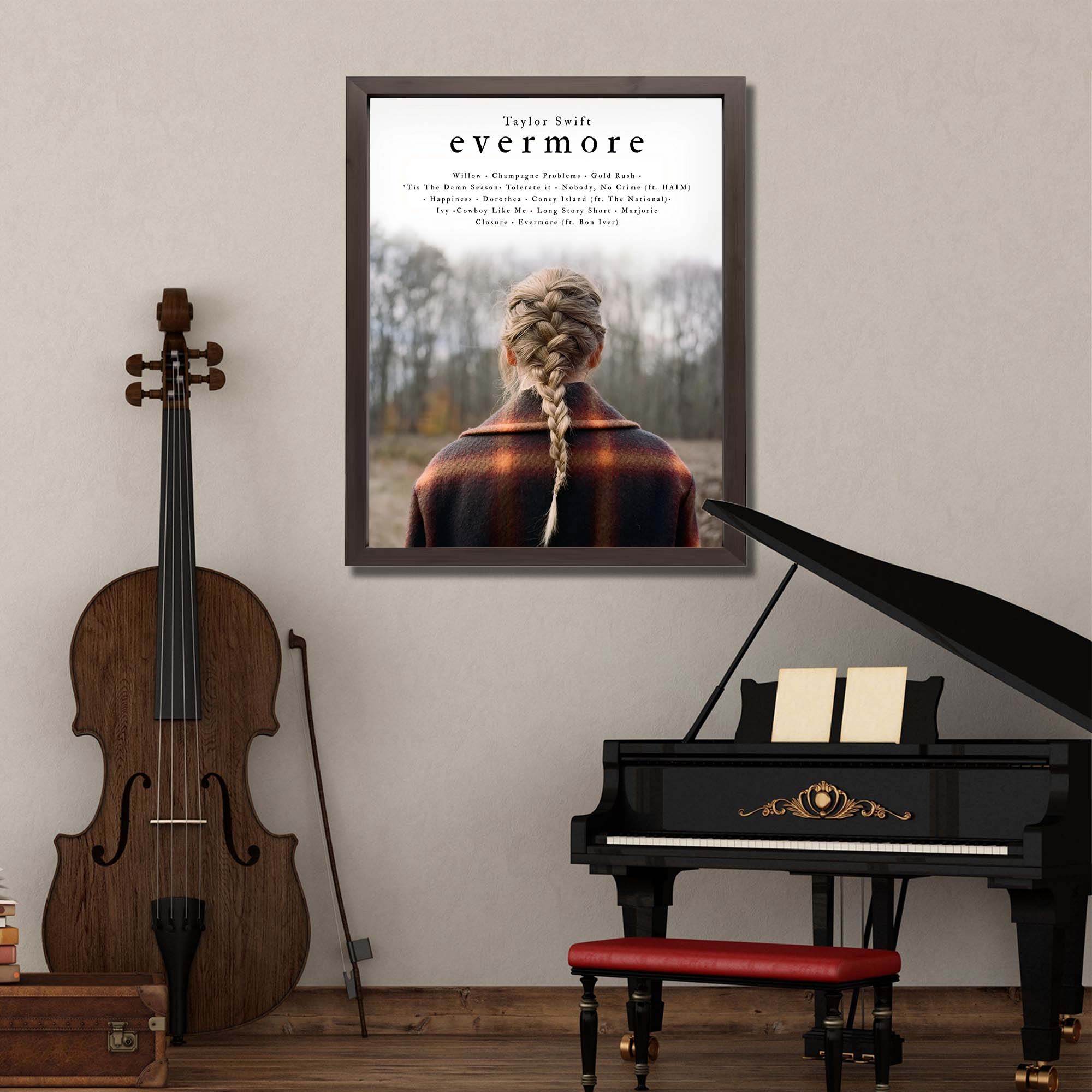 InkFlow Evermore Album Poster - Beautiful Indie Folk Music Artwork - Perfect Wall Decor for Bedroom, Living Room, or Office - Music & Musicians Art - 8x10 Unframed Canvas Wall Art - Infinity Beyond Crafts