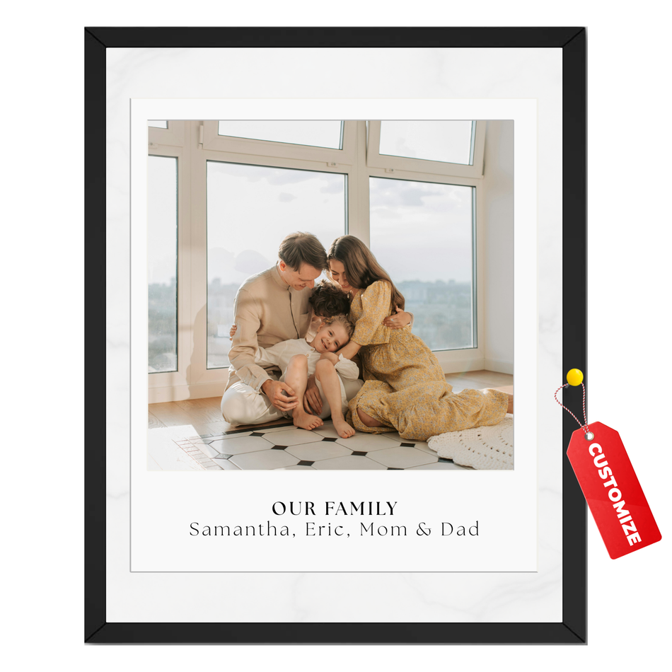 Family Name Print | Custom Portrait Photo Wall Art