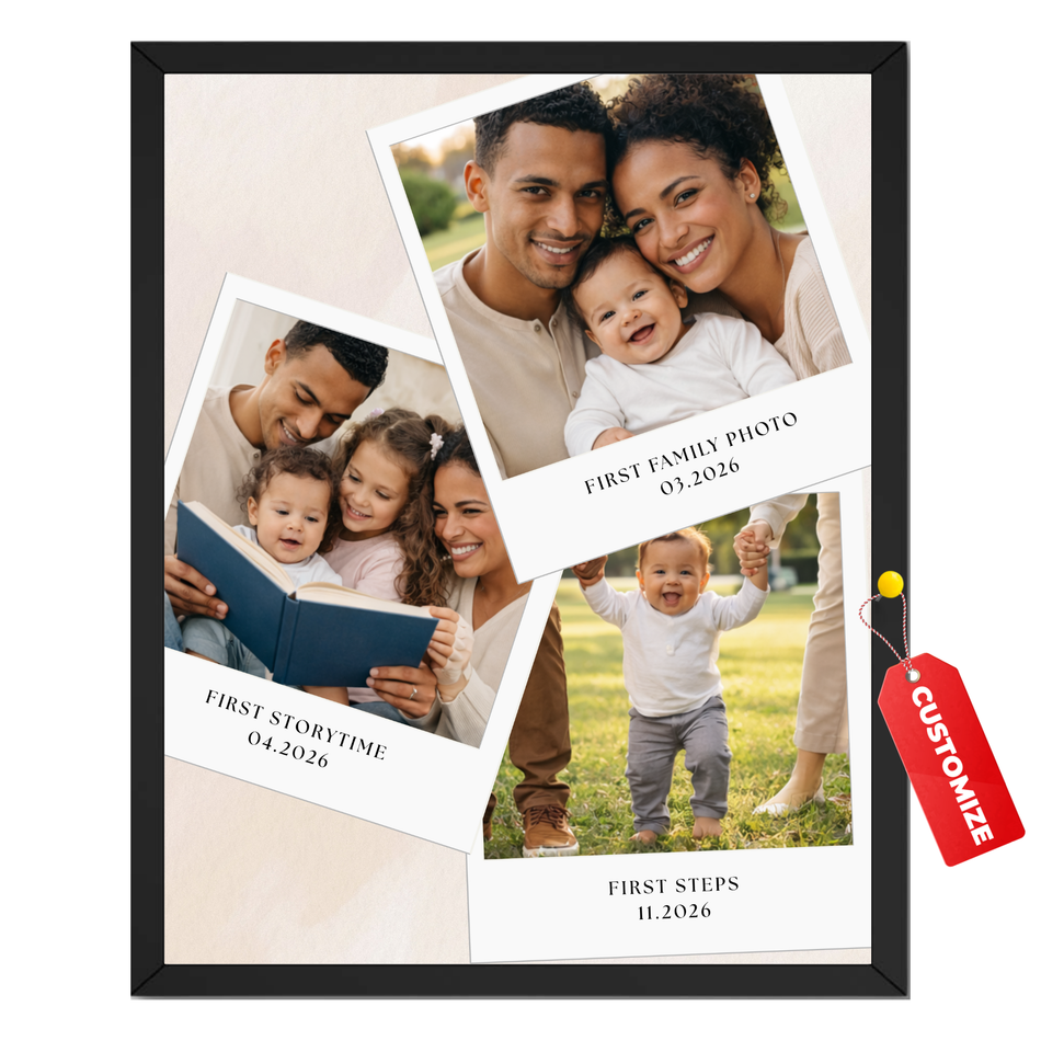 Family Memory Print | Custom Polaroid Photo Collage Wall Art