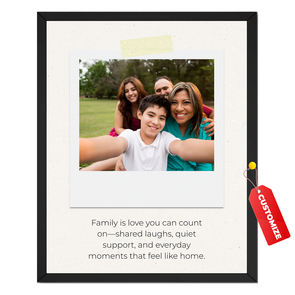 Family Quote Print | Custom Photo Keepsake Wall Art