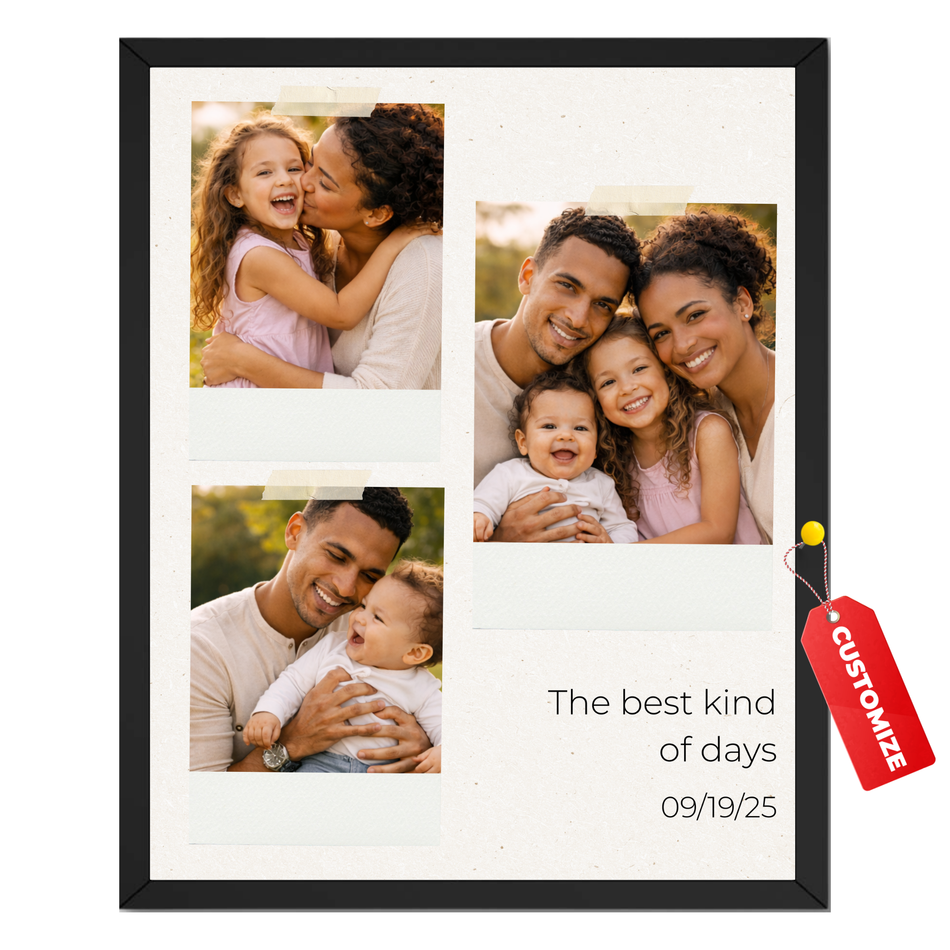 Best Kind of Days Print | Custom Family Photo Memory Wall Art