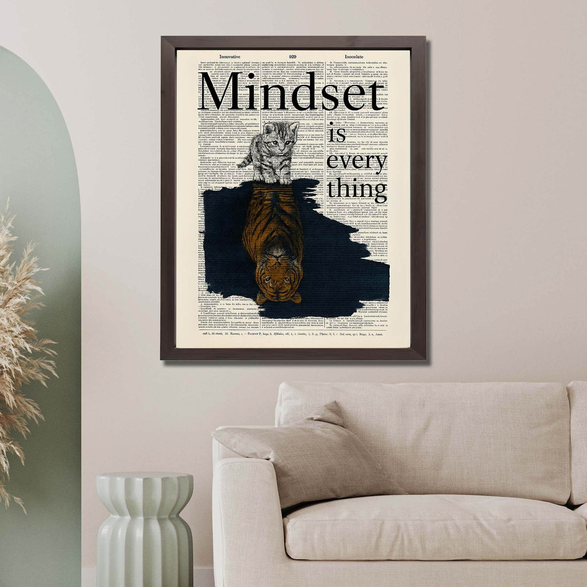 InkFlow Mindset is Everything Poster - Motivational Wall Art for Home, Office, Bedroom, Living Room Décor - Inspirational Quote to Empower and Encourage Growth - 8x10 Unframed Wall Art - Infinity Beyond Crafts