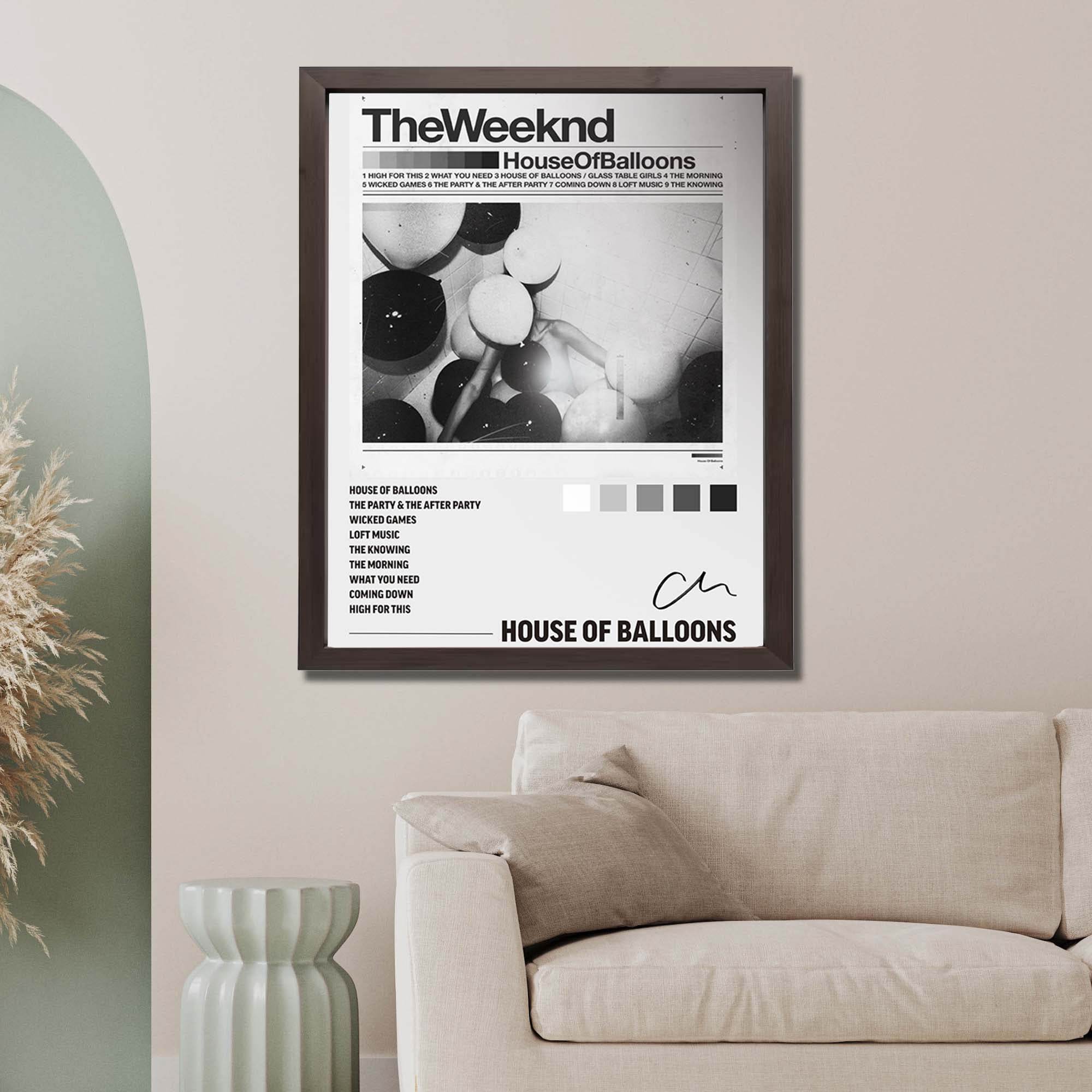 InkFlow House of Balloons Music Poster - Iconic Pop Art Print for Music Lovers, Inspirational Wall Decor for Home, Office, and Music Enthusiasts - Unframed Canvas Wall Art - Infinity Beyond Crafts