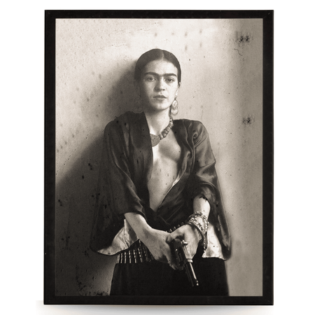 InkFlow Vintage Mexican Painter Self Portrait Poster - Retro Photography Art - Wall Art for Living Room, Bedroom, Office - Gift for Him & Her - 8x10 UNFRAMED Wall Art - Infinity Beyond Crafts