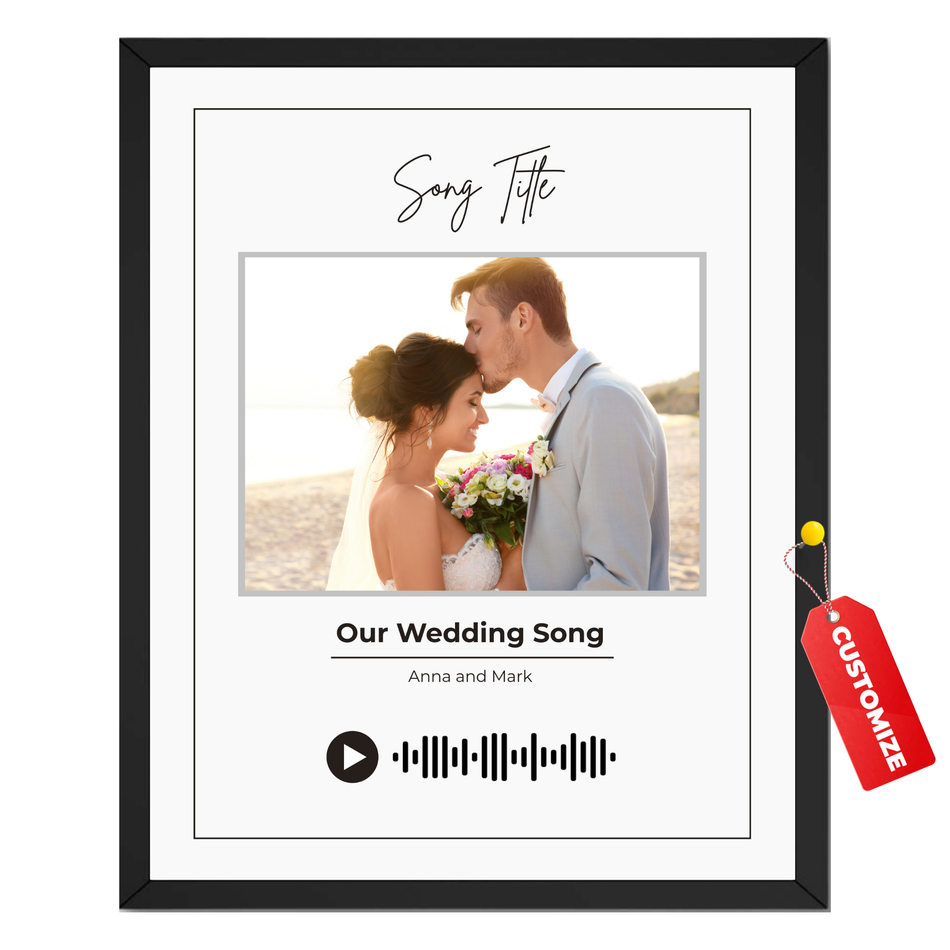 Personalized Our Wedding Song Print | Custom Music Waveform Wall Art