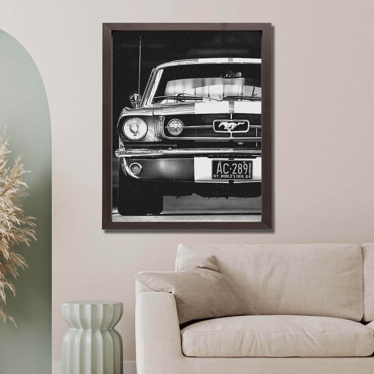 InkFlow Vintage Mustang Photography Poster - Classic Car Art Print for Automobile Enthusiasts, Retro Wall Decor for Home, Office, and Car Lovers - 8x10 Unframed Canvas Wall Art - Infinity Beyond Crafts