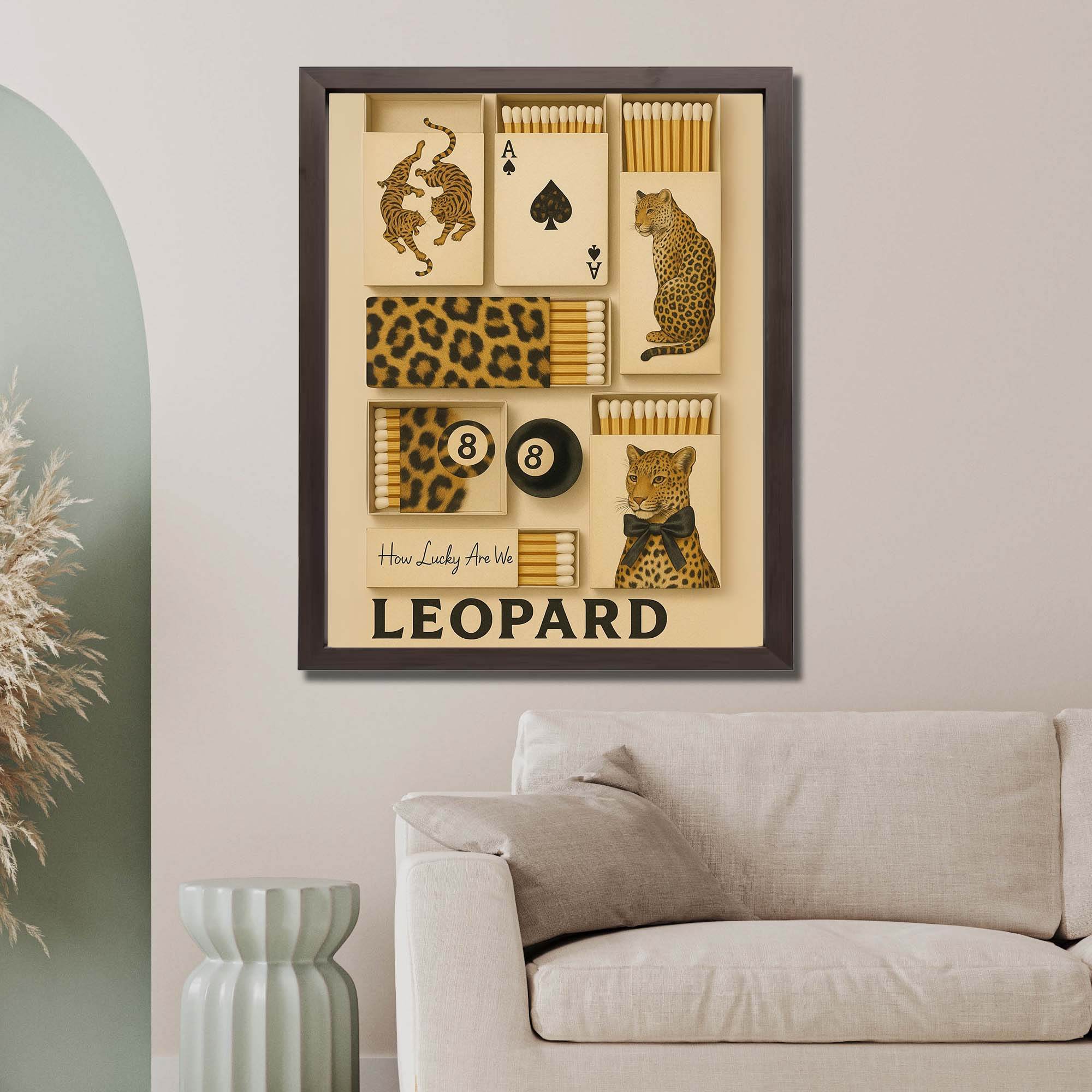 InkFlow Leopard Wall Art Poster - Stylish Leopard Prints Poster for Home Décor, Perfect for Living Room, Bedroom, or Wildlife Enthusiasts - 8x10 Unframed Wall Art - Infinity Beyond Crafts