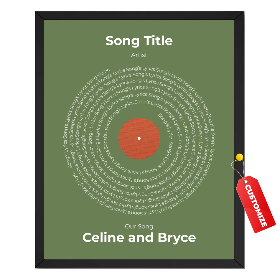 Personalized Song Lyrics Print | Custom Contemporary Music Wall Art