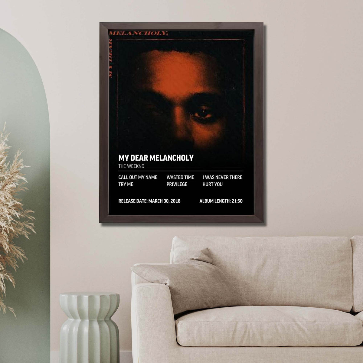 InkFlow My Dear Melancholy Music Poster - Iconic Pop Art Print for Music Lovers, Inspirational Wall Decor for Home, Office, and Music Enthusiasts - 8x10 Unframed Canvas Wall Art - Infinity Beyond Crafts