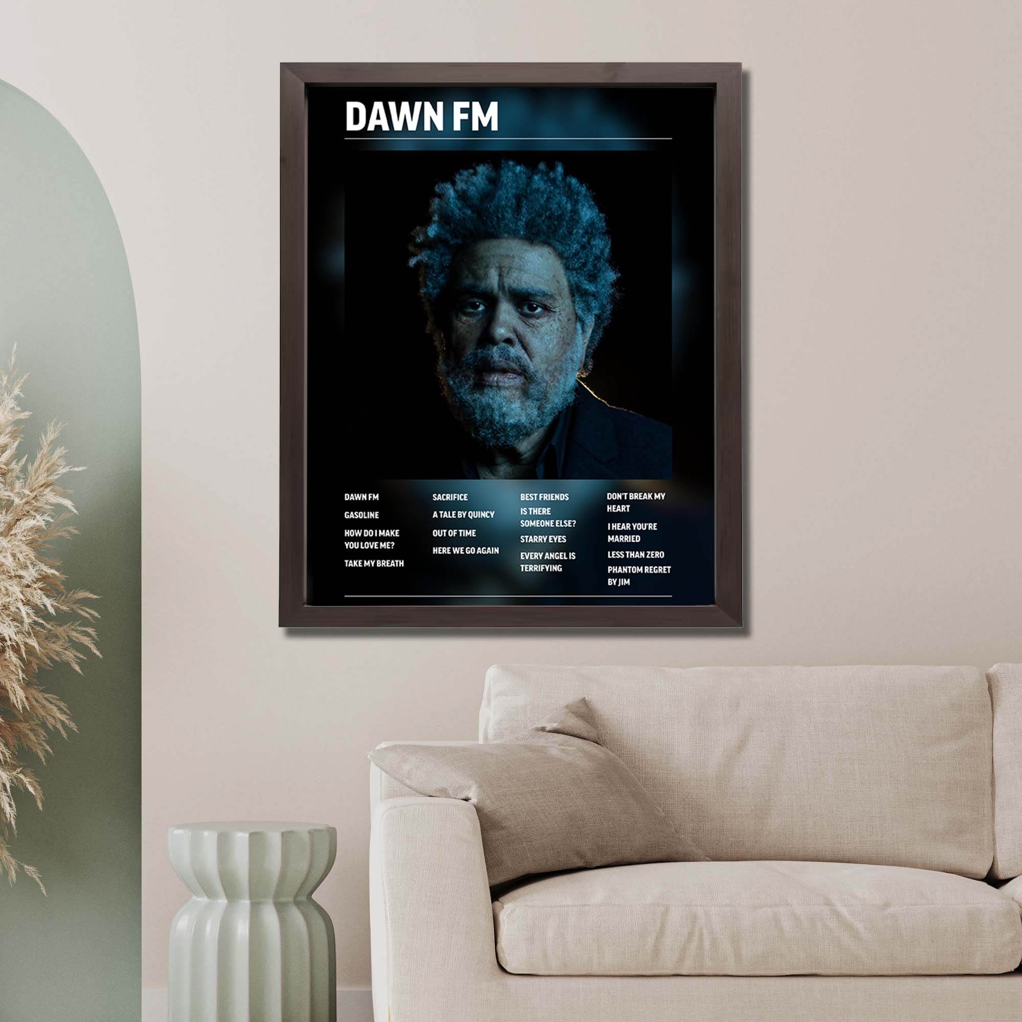 InkFlow Dawn FM Music Poster - Iconic Pop Art Print for Music Lovers, Inspirational Wall Decor for Home, Office, and Music Enthusiasts - 11x14 Unframed Canvas Wall Art - Infinity Beyond Crafts