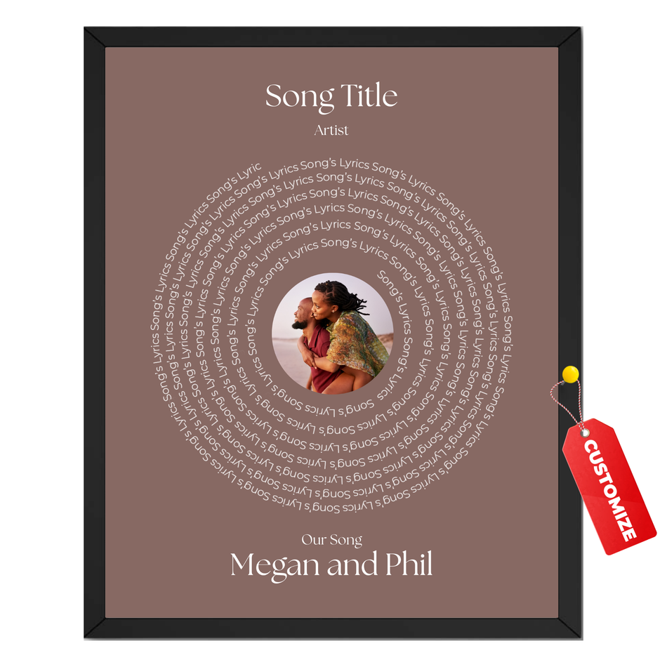 Personalized Favorite Song Print | Custom Photo Vinyl Record Wall Art
