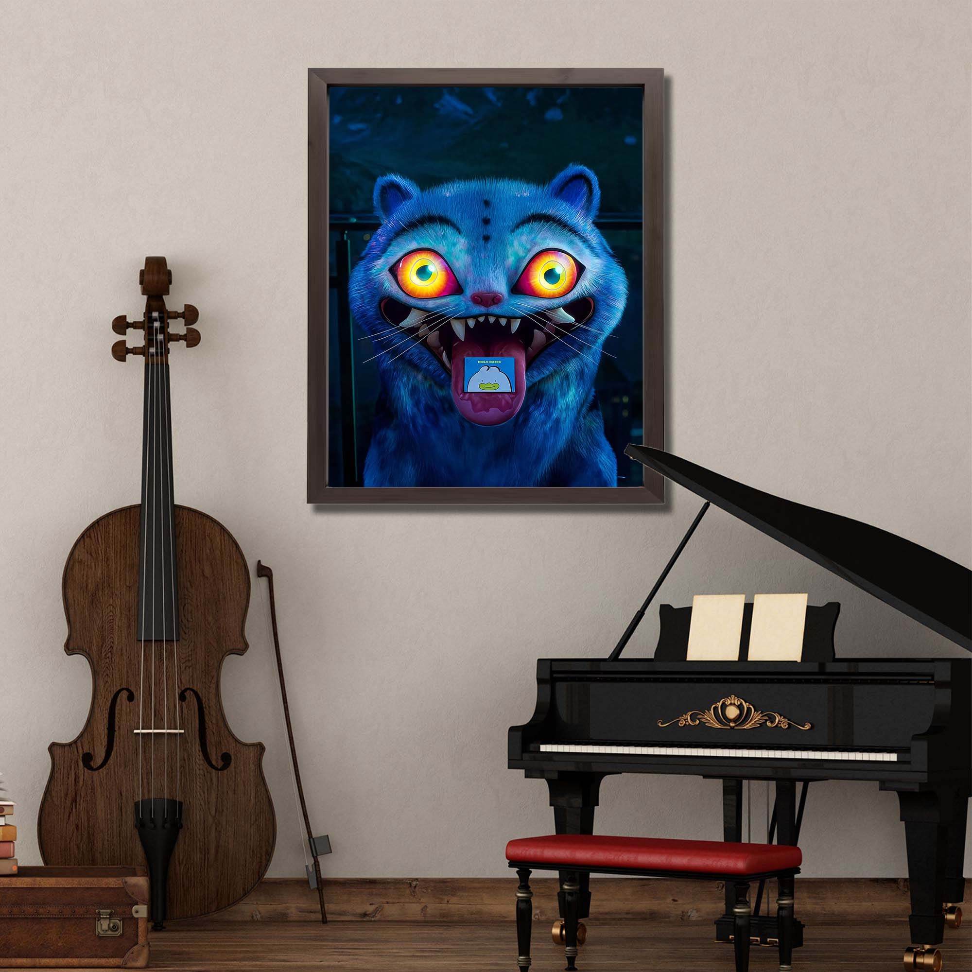 InkFlow Derpy poster - Humorous Wall Art Print Featuring Derpy Character Expression Ideal for Playful Room Decor Dorm Wall or Whimsical Office Art - 8x10 Unframed Canvas Wall Art - Infinity Beyond Crafts