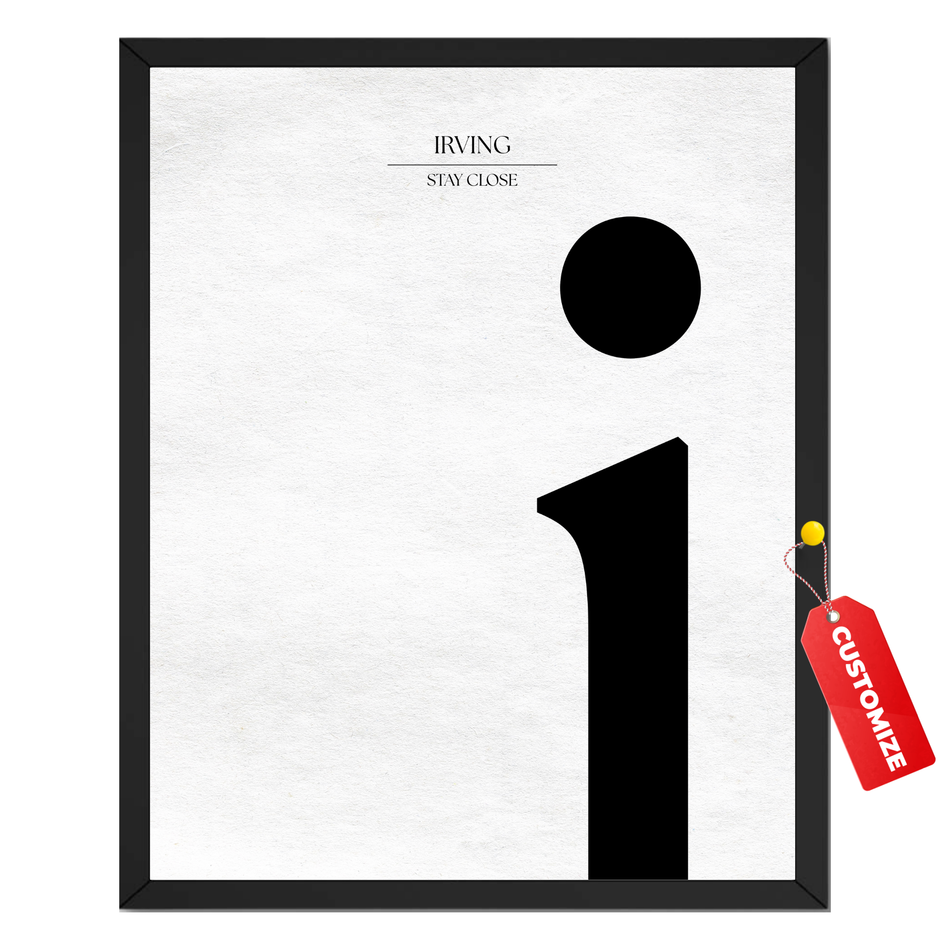 Personalized Monogram Letter Print - Typography Poster