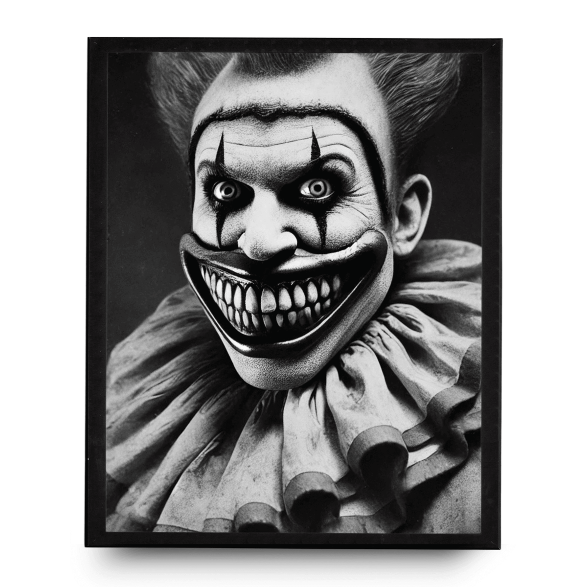 InkFlow Vintage Scary Clown Poster - Retro Circus Print - Halloween Art - Freak Show Art - Gift for Men & Women - Gothic Wall Decor for Bedroom, Living Room or Office - 8x10 UNFRAMED Wall Art - Infinity Beyond Crafts