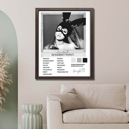 InkFlow Dangerous Woman Music Art Poster - Bold, Inspirational Print for Music Lovers, Home or Studio Wall Décor, Modern Artwork for Trendy Spaces - 8x10 Unframed Canvas Wall Art - Infinity Beyond Crafts