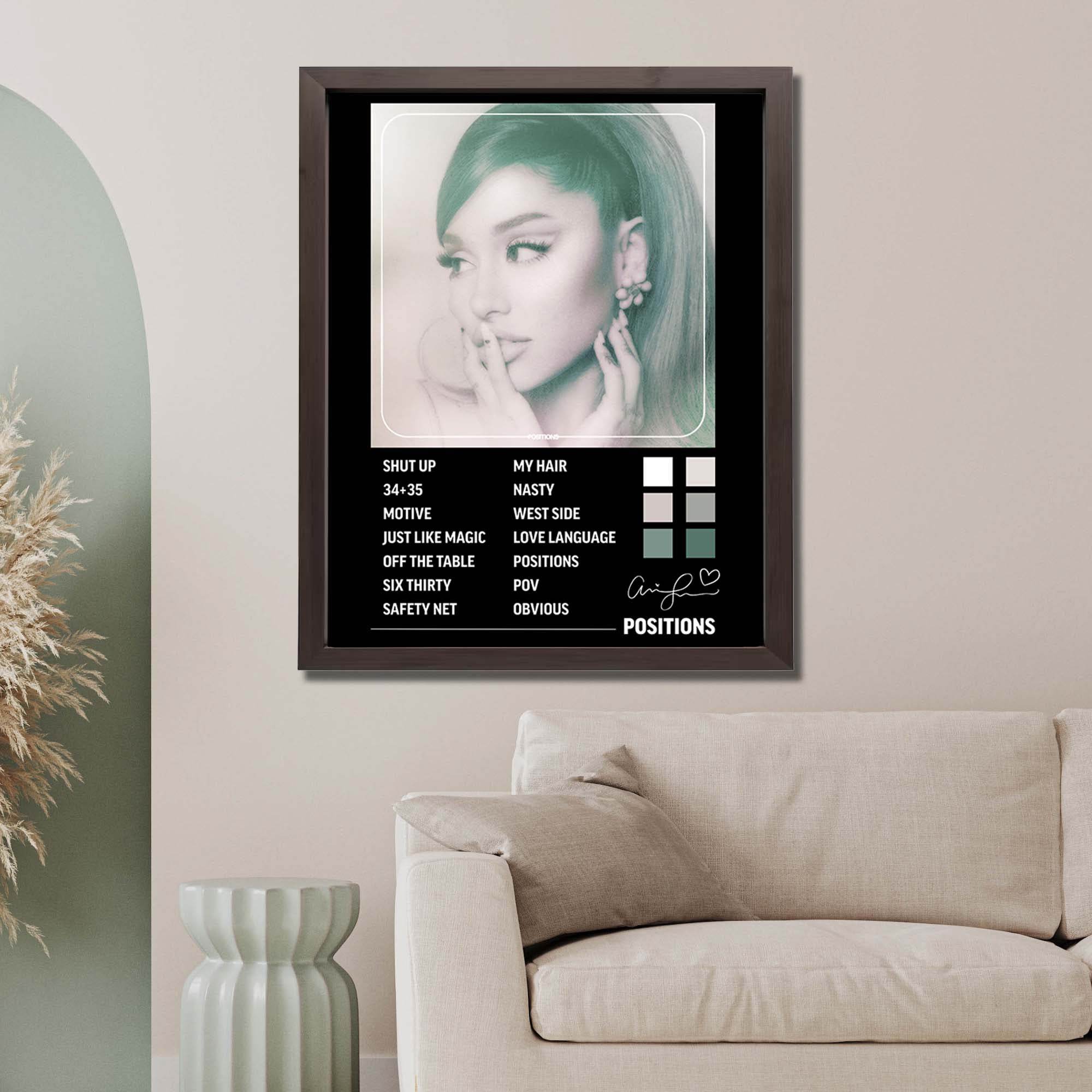 InkFlow Music Art Poster - Positions Album Inspired Print for Music Lovers, Wall Décor for Home, Studio, or Office, Inspirational Artwork for Modern Spaces - 8x10 Unframed Canvas Wall Art - Infinity Beyond Crafts