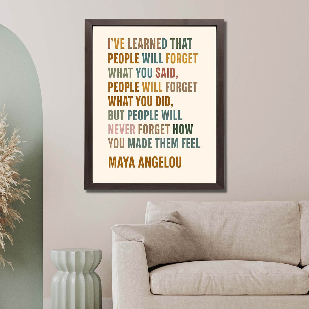 InkFlow Maya Angelou Inspirational Quote Wall Art - Motivational Print Poster for Home Décor, Living Rooms, Bedrooms, and Uplifting Spaces - 8x10 Unframed Wall Art - Infinity Beyond Crafts