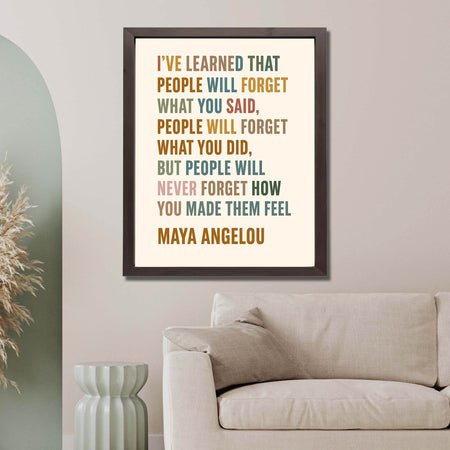 InkFlow Maya Angelou Inspirational Quote Wall Art - Motivational Print Poster for Home Décor, Living Rooms, Bedrooms, and Uplifting Spaces - 8x10 Unframed Wall Art - Infinity Beyond Crafts