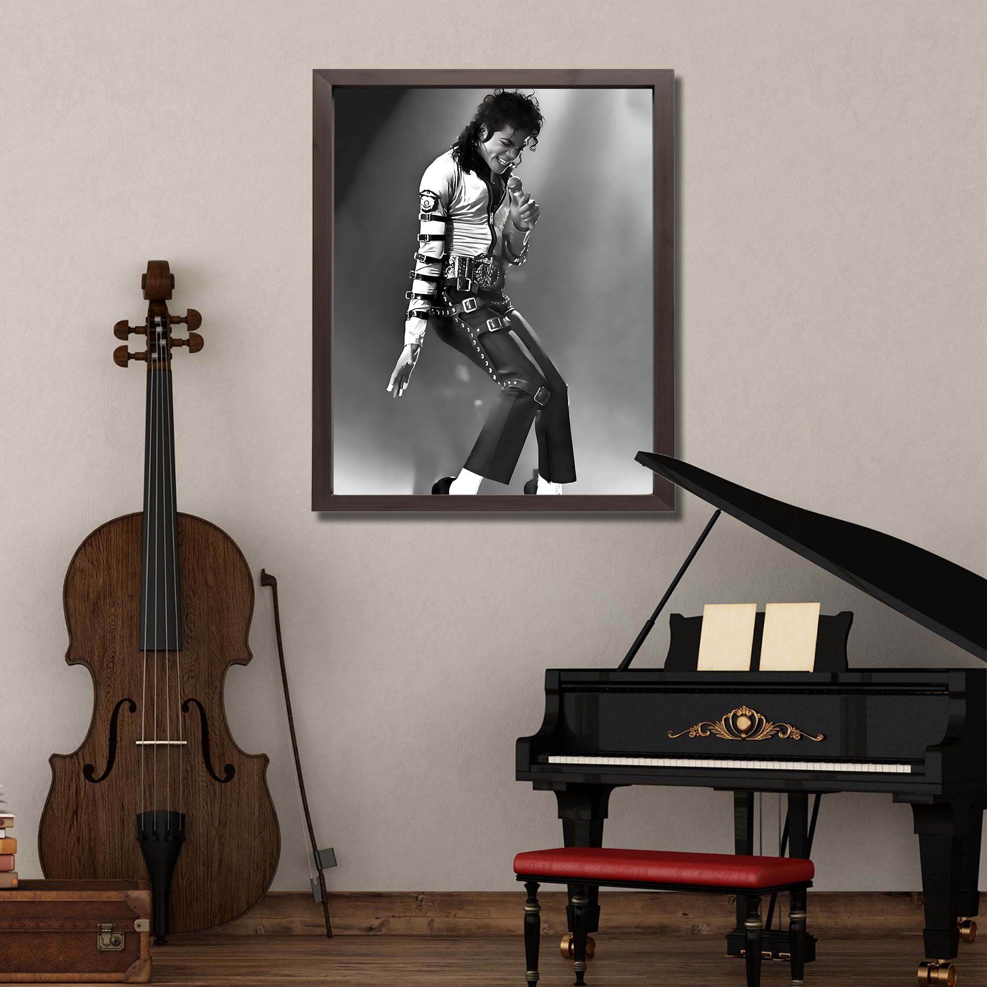 InkFlow Michael Jackson Poster - Legendary Pop Icon Wall Art for Home, Office, Bedroom, or Living Room Décor - Vibrant and Timeless Statement Artwork Print - 8x10 Unframed Canvas Wall Art - Infinity Beyond Crafts