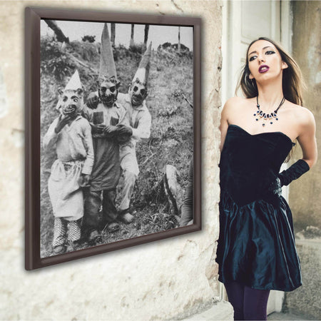 InkFlow Goth Creepy Family Photo Poster - Wiccan & Goth Art - Dark and Spooky Art Print for Bedroom, Living Room, or Office - Horror Wall Decor - 8x10 Unframed Canvas Wall Art - Infinity Beyond Crafts