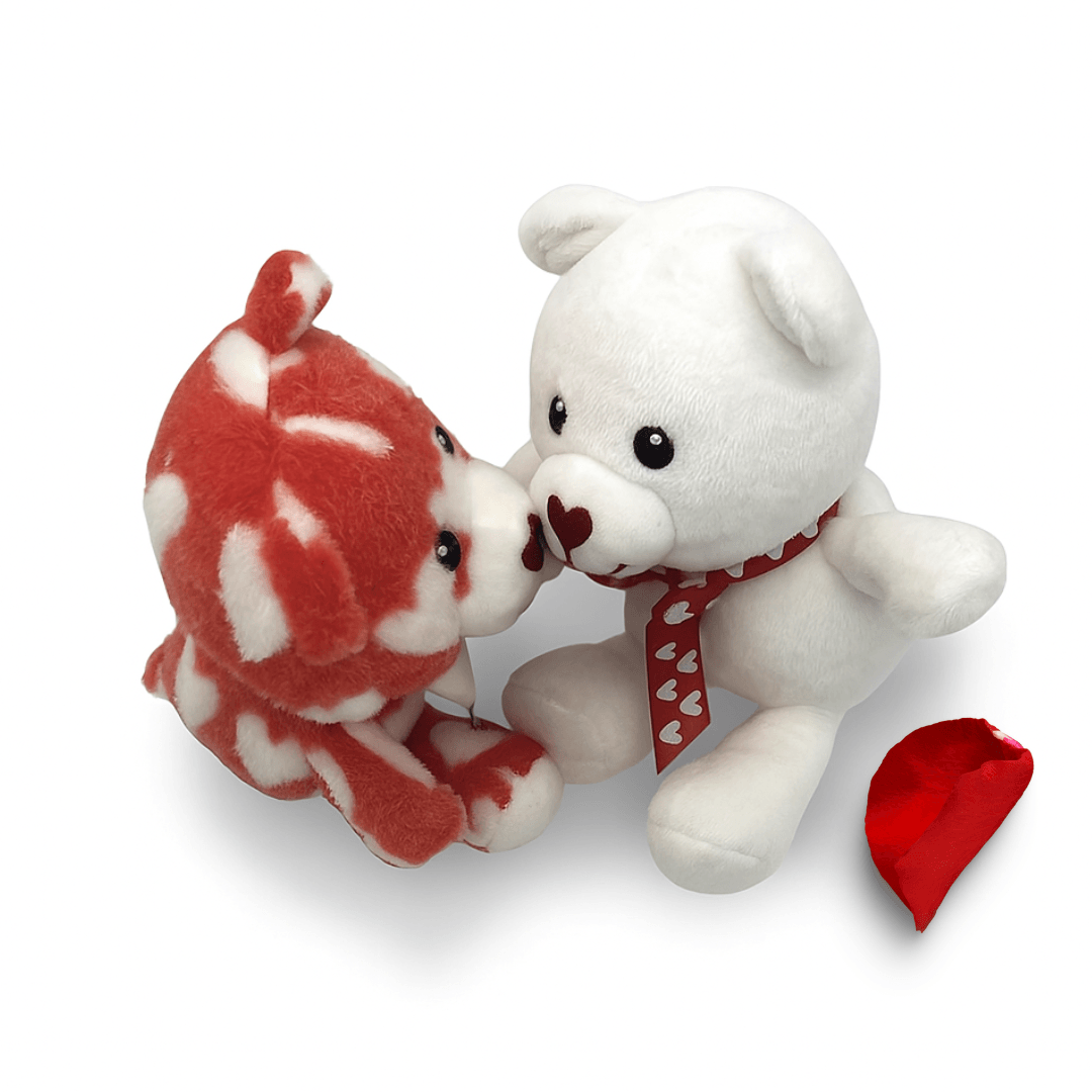 2-Pack Romantic Bears Decorations Premium Gift Box with Carrying Handle - Perfect Christmas, Valentine, Birth day Gift for Family & Friends - Infinity Beyond Crafts