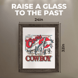 InkFlow Vintage Cowboy Beer Poster - Classic Beer Label Print - Retro Advertising Art - American Icon Art - Graffiti Art - Great Bedroom or Living Room Decor - 8x10 UNFRAMED Wall Art - Infinity Beyond Crafts