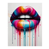 InkFlow Art Lip Poster - Woman's Lips Print - Color Drip Art - Abstract Art - Pop Art - Graffiti Art - Rainbow Art - Girly Art - Great Bedroom or Living Room Wall Decor - 8x10 UNFRAMED Wall Art - Infinity Beyond Crafts
