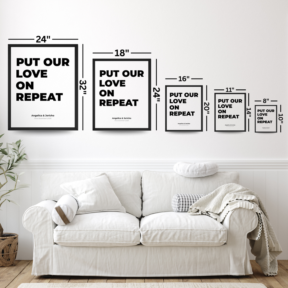 Personalized Love Quote Print: Romantic Typography Poster and Canvas