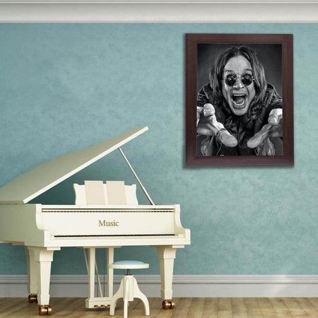 InkFlow Gritty Rock Music Poster - Classic Image Tribute to a Rock Legend, Famous People Art for Guitar Fans and Alternative Music Lovers - 8x10 Unframed Canvas Wall Art - Infinity Beyond Crafts