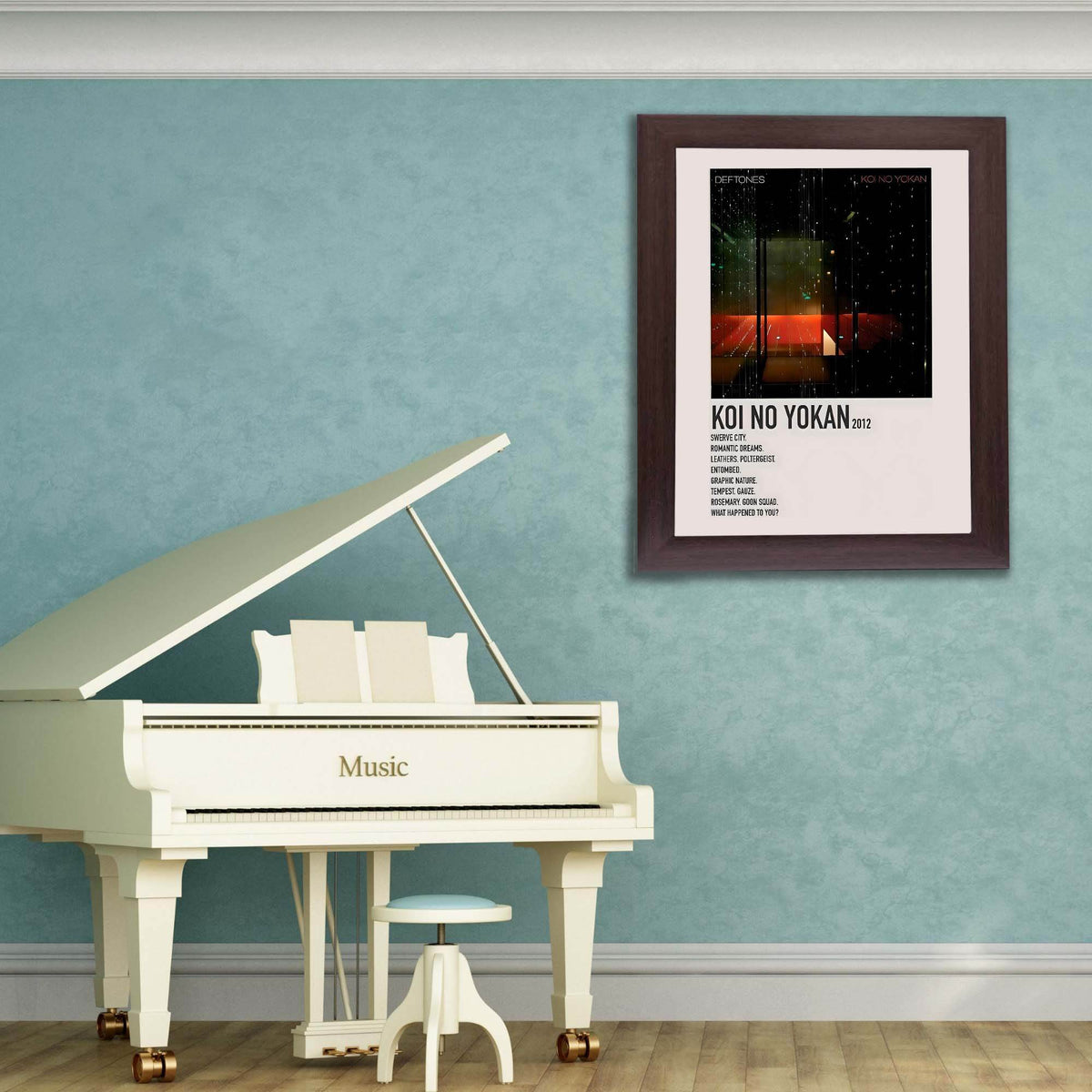 InkFlow Koi no Yokan Poster - Inspirational Wall Art Print for Home, Office, Bedroom, or Living Room Décor - Beautiful Japanese Phrase Typography Artwork - 8x10 Unframed Canvas Wall Art - Infinity Beyond Crafts