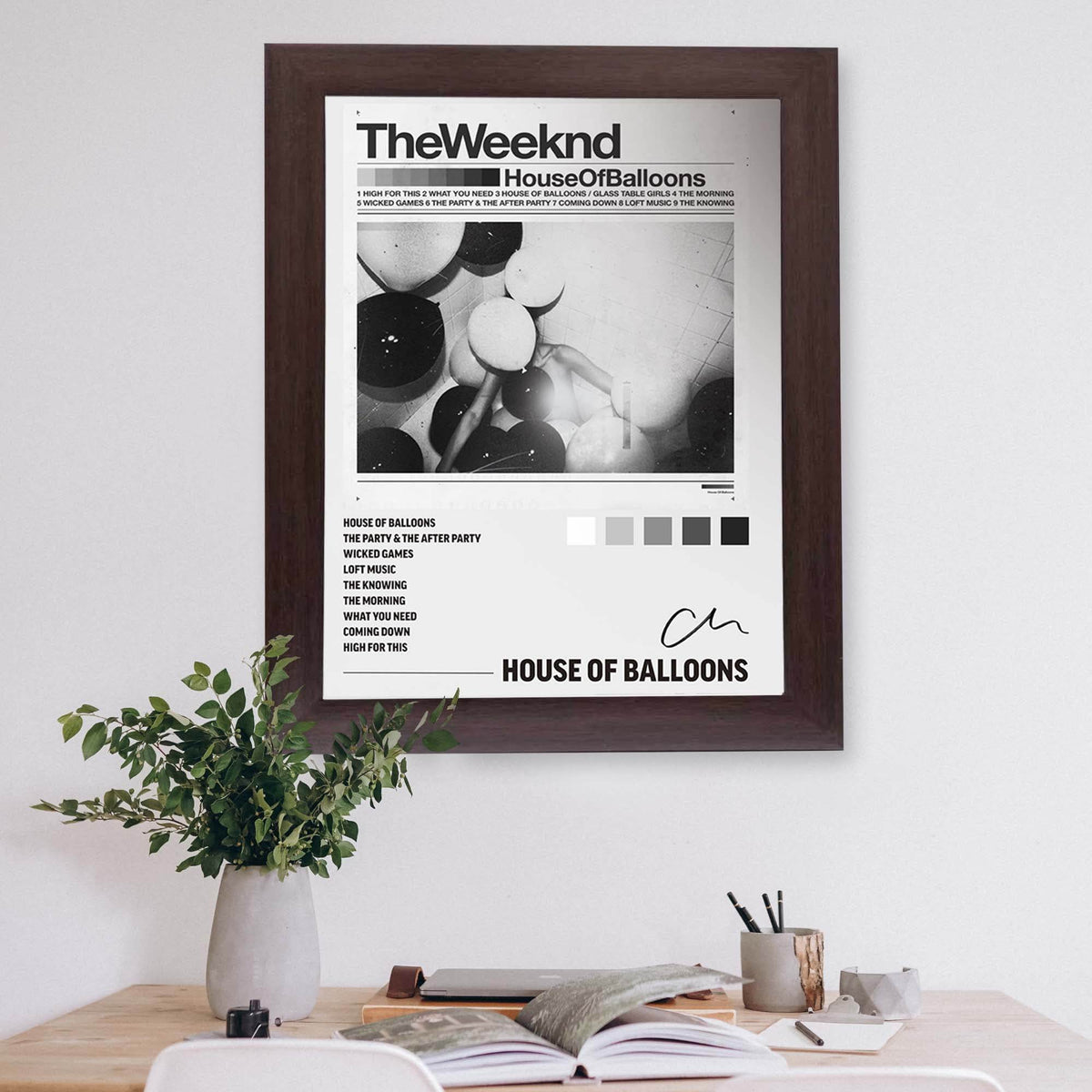 InkFlow House of Balloons Music Poster - Iconic Pop Art Print for Music Lovers, Inspirational Wall Decor for Home, Office, and Music Enthusiasts - Unframed Canvas Wall Art - Infinity Beyond Crafts