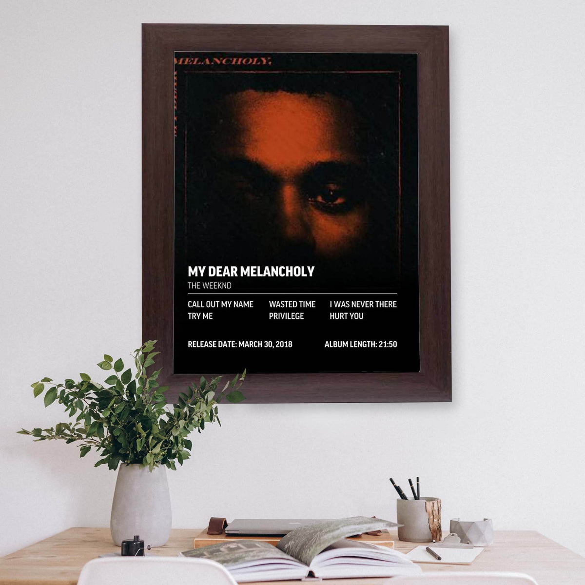 InkFlow My Dear Melancholy Music Poster - Iconic Pop Art Print for Music Lovers, Inspirational Wall Decor for Home, Office, and Music Enthusiasts - 8x10 Unframed Canvas Wall Art - Infinity Beyond Crafts