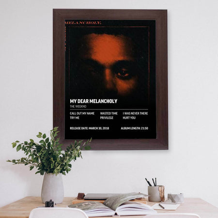 InkFlow My Dear Melancholy Music Poster - Iconic Pop Art Print for Music Lovers, Inspirational Wall Decor for Home, Office, and Music Enthusiasts - 8x10 Unframed Canvas Wall Art - Infinity Beyond Crafts