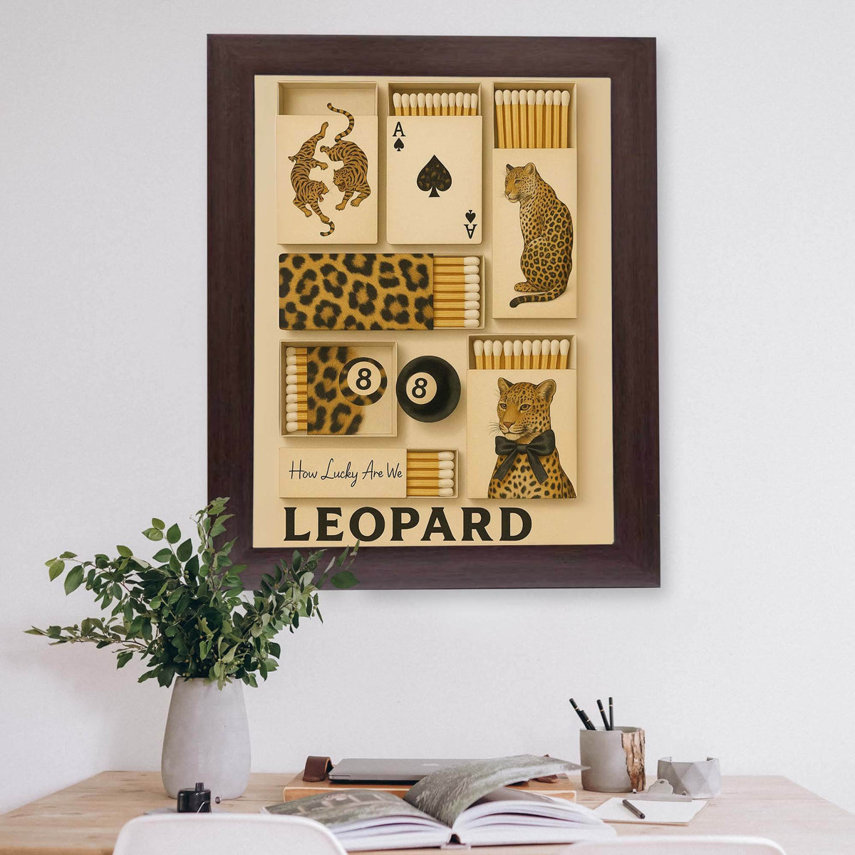 InkFlow Leopard Wall Art Poster - Stylish Leopard Prints Poster for Home Décor, Perfect for Living Room, Bedroom, or Wildlife Enthusiasts - 8x10 Unframed Wall Art - Infinity Beyond Crafts